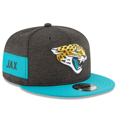 Youth Jacksonville Jaguars New Era Black/Teal 2018 NFL Sideline Home 9FIFTY Snapback Adjustable Hat 3059337